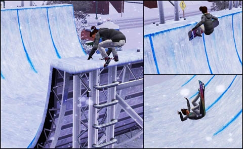 Sims 3 Saisons Hiver snowboard