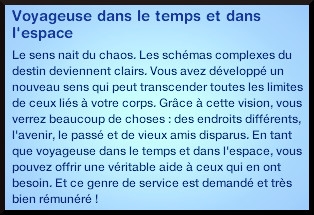 32 super pouvoir carriere voyance branche mystique niveau 8 voyageur dans le temps et l'espace