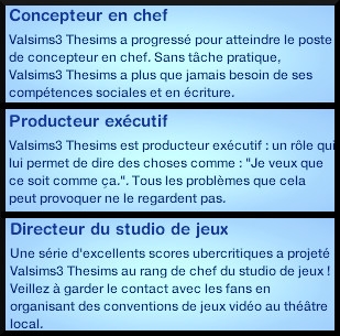 23 sims 3 universite carriere agent sportif concepteur jeux video expert art concepteur chef  producteur executif directeur studio