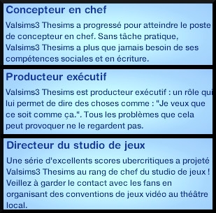 23 sims 3 universite carriere agent sportif concepteur jeux video expert art concepteur chef  producteur executif directeur studio