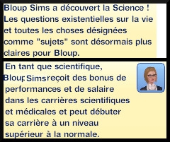 5 sims 3 universite competence science niveau 1 message