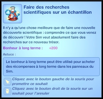 29 sims 3 universite competence science  faire des recherches echantillon souhait