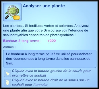 36 sims 3 universite competence science souhait analyser plante