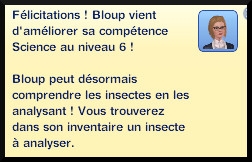 43 sims 3 universite competence science message niveau 6