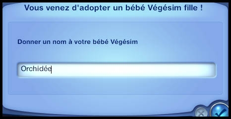 Sims 3 Université Végésims bébé nom