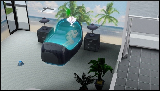 7 sims 3 fan day add on en route vers le futur nouveaux objets futuristes Lit distributeur de rêves