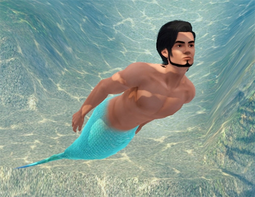Sims 3 Île de rêve sirène homme