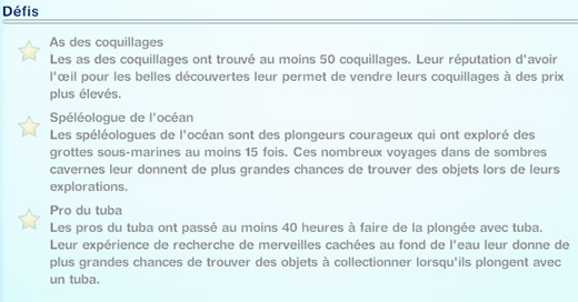 Sims 3 Île de rêve compétence plongée sous-marine