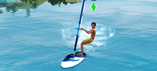 Sims 3 Île de rêve planche à voile