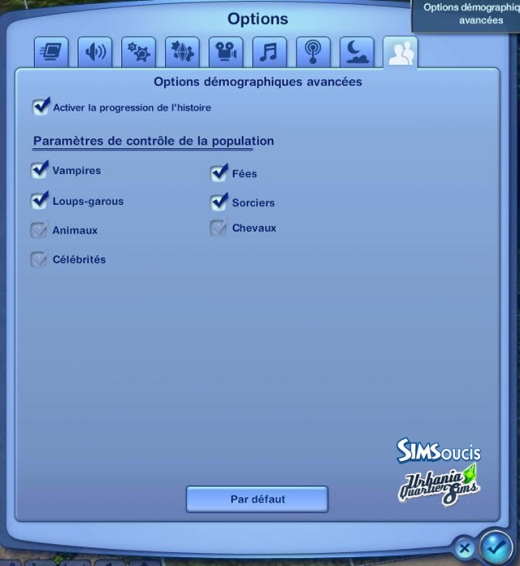 options démographiques