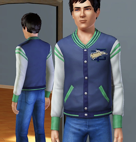 Sims 3 Université habits hommes