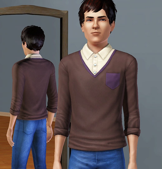 Sims 3 Université habits hommes