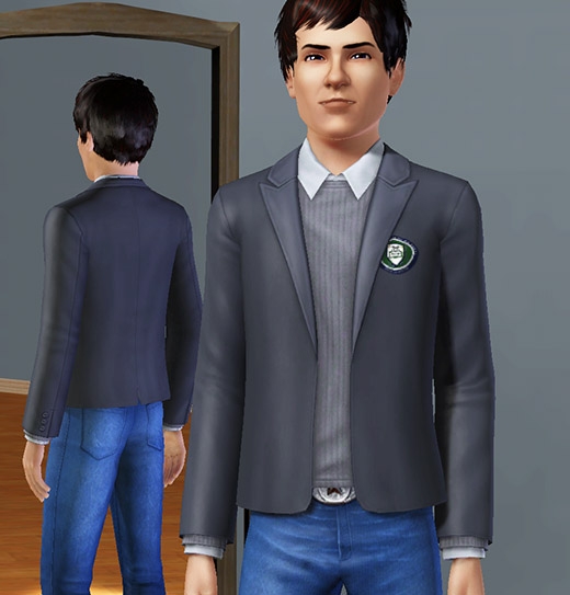 Sims 3 Université habits hommes