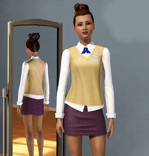 Sims 3 Université habits femmes