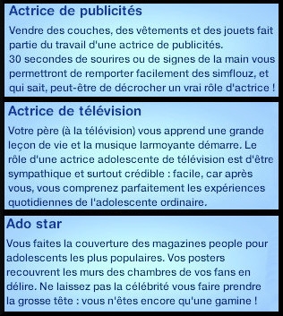 25 sims 3 carriere mi temps acteur television acteur publicite ado star