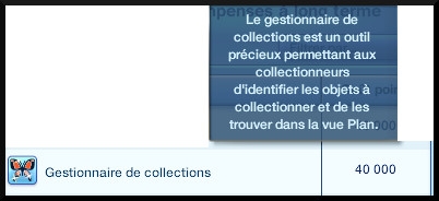 2 sims 3 collection pierre metal insecte achat gestionnaire collection recompense long terme