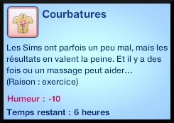 27 sims 3 competence atlhetisme moodlet courbatures