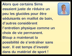 29 sims 3 competence atlhetisme message niveau 1