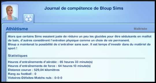 43 sims 3 competence atlhetisme journal competence