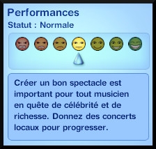 13 sims 3 competence guitare carriere musicale perfomance concert information