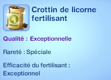 10 sims 3 competence jardinage crottin de licorne fertilisant