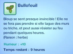 Sims 3 compétence jardinage moodlet bullofeuil