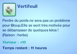 Sims 3 compétence jardinage moodlet vertifeuil