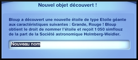 16 sims 3 competence logique telescope decouvrir etoile planete comete corps celeste nommer