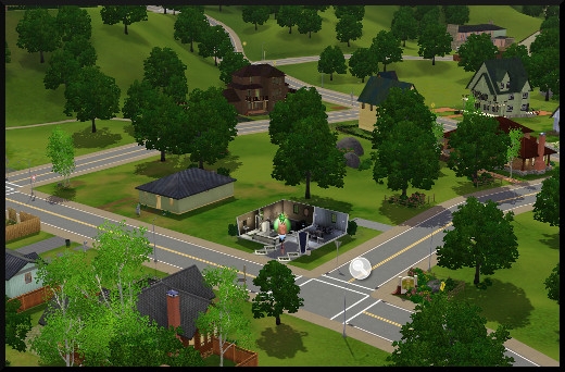 18 sims 3 generalite vue maison plan quartier ouvert