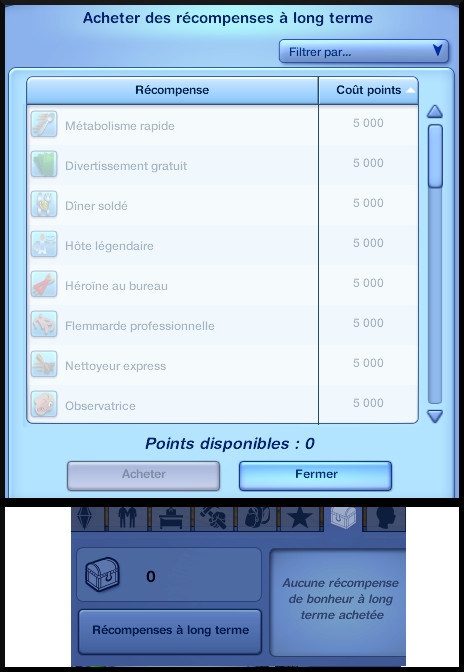 31 sims 3 generalite recompense long terme