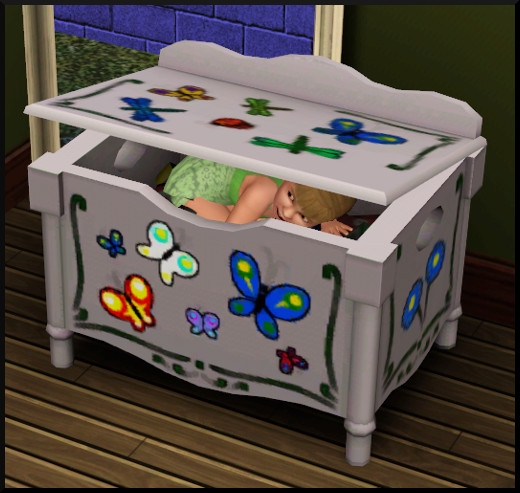 48 sims 3 generalite bambin qui joue dans coffre à jouets