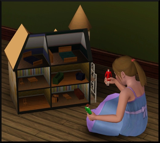 49 sims 3 generalite enfant qui joue maison poupée