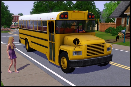 51 sims 3 generalite enfant adolescent bus scolaire ecole