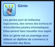 23 sims 3 carriere scientifique medecine trait caractere genie