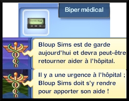 33 sims 3 carriere scientifique medecine garde bipper medical