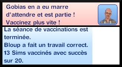 47 sims 3 carriere scientifique medecine ambitions clinique vaccination messages patient impatient