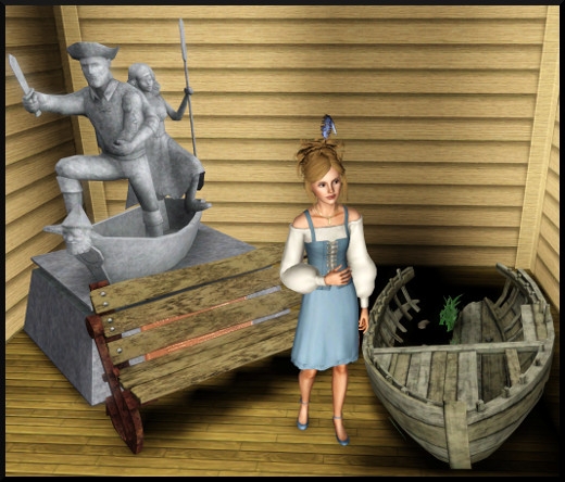 3 sims 3 store barnacle bay sculpture banc bateau peche