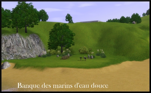 44 sims 3 store barnacle bay banque des marins d'eau douce plage