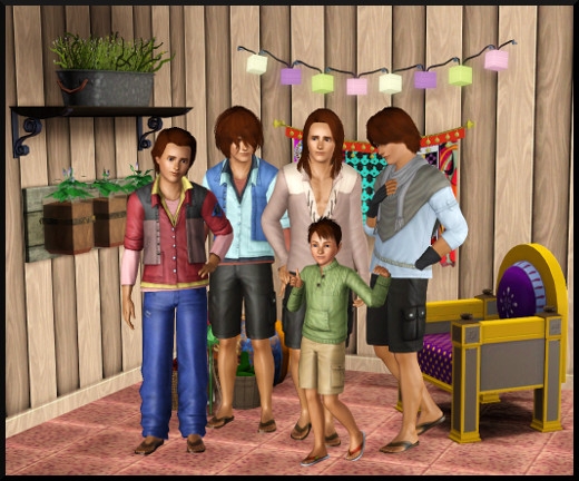 1 sims 3 store Bohème classique pour hommes enfant ado