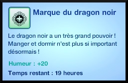 98 sims 3 store dragon valley Foire de la Renaissance Duc des arcs et archets  Dragon noir cuirassé moodlet marque