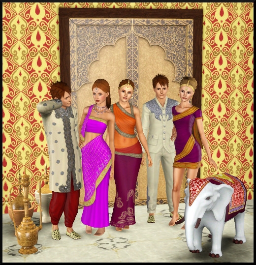 1 sims 3 store Tenues et coiffures Inspiration indienne