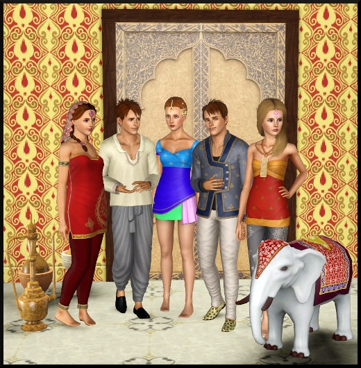 2 sims 3 store Tenues et coiffures Inspiration indienne