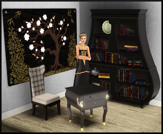 2 sims 3 store Luxe moderne chic contemporain bibliotheque
