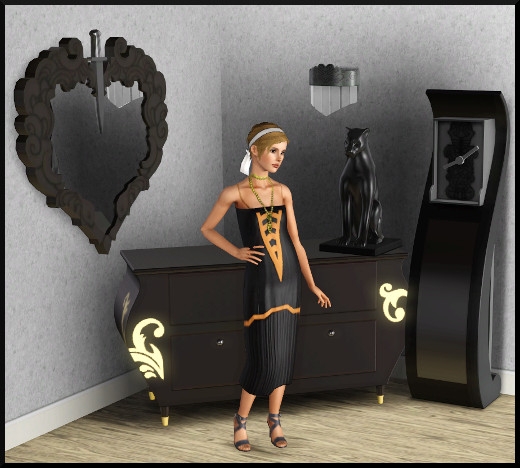 4 sims 3 store Luxe moderne chic contemporain miroir commode