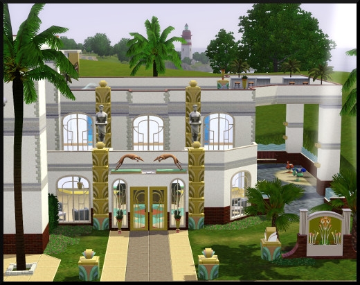 4 sims 3 store salle de jeux regence vue generale porte entree