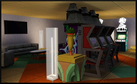 12 sims 3 store salle de jeux regence salon borne machine etage