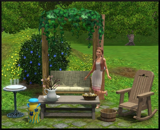 15 sims 3 store styles du moment Collection Chaumière pittoresque rocking chair