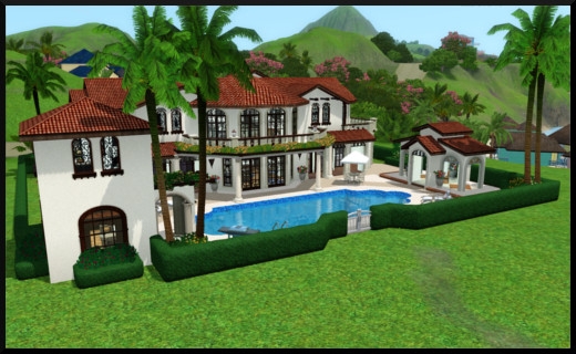 12 sims 3 store style du moment Villa Paraíso vue loin dos