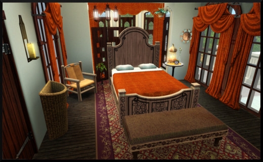 23 sims 3 store style du moment Villa Paraíso chambre parentale