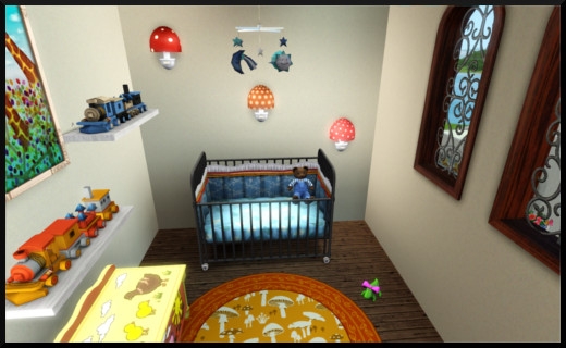 25 sims 3 store style du moment Villa Paraíso chambre bébé